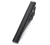 HONEY BEAR 1.97"/2.12"/2.36" Mens Tie clip Bar for Normal Size Tie Business Wedding Gift,5/5.4/6cm (Matte Black 6cm)