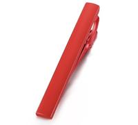 HONEY BEAR 1.97"/2.12"/2.36" Mens Tie clip Bar for Normal Size Tie Business Wedding Gift,5/5.4/6cm (Red 6cm)