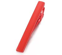 HONEY BEAR 1.97"/2.12"/2.36" Mens Tie clip Bar for Normal Size Tie Business Wedding Gift,5/5.4/6cm (Red 5.4cm)