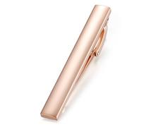 HONEY BEAR 1.97"/2.12"/2.36" Mens Tie clip Bar for Normal Size Tie Business Wedding Gift,5/5.4/6cm (Rose Gold 5cm)