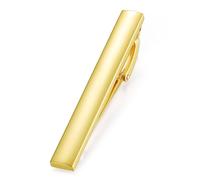 HONEY BEAR 1.97"/2.12"/2.36" Mens Tie clip Bar for Normal Size Tie Business Wedding Gift,5/5.4/6cm (Shinny Gold 6cm)