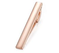 HONEY BEAR 1.97"/2.12"/2.36" Mens Tie clip Bar for Normal Size Tie Business Wedding Gift,5/5.4/6cm (Shinny Rose Gold 5.4cm)