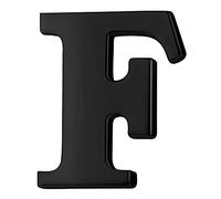 HONEY BEAR 1pc Alphabet Letters A to Z Collar Brooch Label Pins Badge for Mens' Suit/Women's Shirt for Business Gift,Black F 0.59in