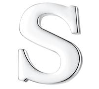 HONEY BEAR 1pc Alphabet Letters A to Z Collar Brooch Label Pins Badge for Mens' Suit/Women's Shirt for Business Gift,Silver S 0.59in