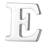 HONEY BEAR 1pc Alphabet Letters A to Z Collar Brooch Label Pins Badge for Mens' Suit/Women's Shirt for Business Gift,Silver E 0.59in