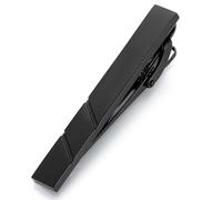 HONEY BEAR 2.12"/1.97"/2.36" Mens Tie Clip Bar - Normal Size for Business Wedding Gift,5.4cm/5cm/6cm (Matte Black 6cm)