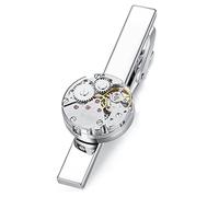 HONEY BEAR 2.12" Mens Watch Tie clips Bar - Steampunk Inmovable Novelty Tie Pin for Business Wedding Gift 5.4cm