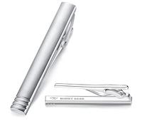 HONEY BEAR 2.12" Silver Standard Tie Clip Bar for Men Business Wedding Gift
