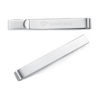 HONEY BEAR 2.12inch Mens Tie Clip Bar - Normal Size for Business Wedding Gift,5.4cm