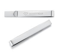 HONEY BEAR 2.12inch Mens Tie Clip Bar - Normal Size for Business Wedding Gift,5.4cm