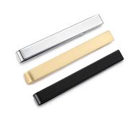 HONEY BEAR 3pcs Set Mens Tie clips Set Tie Bar for Normal Size Tie - 2.12inch for Business Wedding Gift,5.4cm