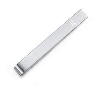 HONEY BEAR 5.4cm Silver Initial Letter Tie Clip for Men Wedding Business