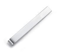 HONEY BEAR 5.4cm Silver Initial Letter Tie Clip for Men Wedding Business