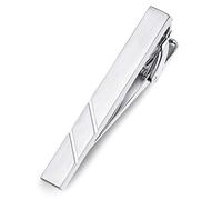 HONEY BEAR 5/5.4/6cm Standard Tie Clip Bar for Men Business Wedding Gift | Classic Minimalist, Steel-Plated Copper Base, Gift-Boxed, Thickened, Rounded Corners, Easy to Slide On, No Snag or Wrinkle