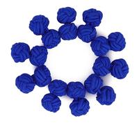 HONEY BEAR 5 Pairs Mens/Women Silk Fabric Knot Twisted Cufflinks Set, for Shirt/Dress Business Wedding,Round Shape (Royal Blue without box)