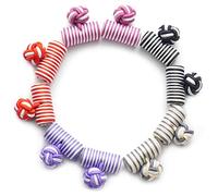 HONEY BEAR 5 Pairs Mens/Women Silk Fabric Knot Twisted Cufflinks Set, for Shirt/Dress Business Wedding Gift,Cylinder Shape (5 pairs without box)