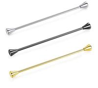 HONEY BEAR 6.4cm Shirt Collar Pin Bar 3pcs Set for Men Wedding Gift