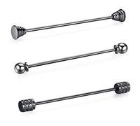HONEY BEAR 6.4cm Shirt Collar Pin Bar 3pcs Set for Men Wedding Gift