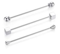 HONEY BEAR 6.4cm Shirt Collar Pin Bar 3pcs Set for Men Wedding Gift
