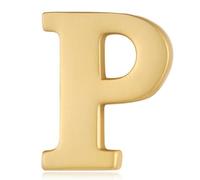 HONEY BEAR Gold Initial Letter Lapel Pin Badge Brooch for Men Women