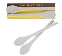 Honey Bear Kitchen Silicone Stirring Spoon (Set of 2, Grey Polar Bear) for Coffee & Tea