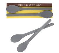 Honey Bear Kitchen Silicone Stirring Spoon (Set of 2, Stone Grey) for Coffee & Tea