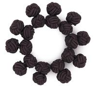 HONEY BEAR Men/Women Silk Knot Cufflinks Elastic Fabric 5 Pair Set with Box