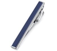 HONEY BEAR Mens 1.97"/2.12"/2.36" Tie Clip Bar - Normal Size for Business Wedding Gift,5cm/5.4cm/6cm,Navy Blue (5cm)