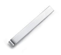 HONEY BEAR Mens Initial Alphabet Letter Tie Clip Bar - Normal Size for Business Wedding Gift,5.4cm,Brushed Silver A - Z