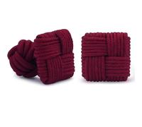 HONEY BEAR Mens Silk Knot Cufflinks,Square for Business Wedding Gift