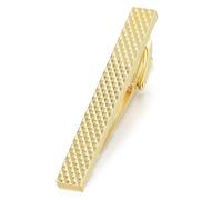 HONEY BEAR Mens Tie Clip Bar Net Normal Size for Business Wedding Gift,5cm/5.4cm (Gold-5.4cm)