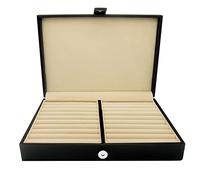Honey Bear Mens / Women Cufflinks Jewellery Storage Box Case ,With Black Faux Leather , Fit for Tie Clip Ring Earrings