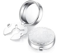 HONEY BEAR Round Retro Pattern Carved Button Covers Cufflinks for Mens Ordinary Shirt Wedding Business Gift Silver