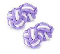 HONEY BEAR Round Silk Knot Elastic Fabric Cufflinks for Men Women 1 Pair