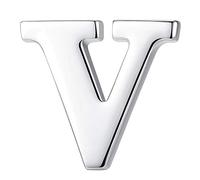 HONEY BEAR Silver Initial Letter Lapel Pin Badge Brooch for Men Women