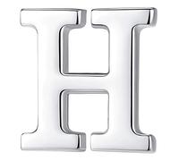 HONEY BEAR Silver Initial Letter Lapel Pin Badge Brooch for Men Women