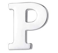 HONEY BEAR Silver Initial Letter Lapel Pin Badge Brooch for Men Women