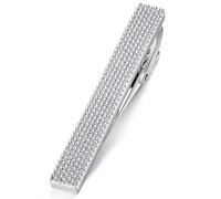 HONEY BEAR Standard Tie Clip Bar for Men Business Wedding Gift | Classic Minimalist, Steel-Plated Copper Base, Gift-Boxed, Thickened, Rounded Corners, Easy to Slide On, No Snag or Wrinkle