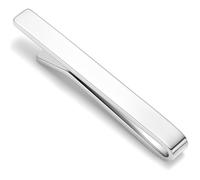 HONEY BEAR Tie Clip Bar for Men 2.12inch Standard Size Business Wedding Gift Thick Thicker with Box,5.4cm (Shinny Silver 6cm)