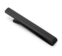 HONEY BEAR Tie Clip Bar for Men 2.12inch Standard Size Business Wedding Gift Thick Thicker with Box,5.4cm (Matte Black 6cm)