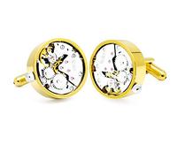 HONEY BEAR Watch Cufflinks Movement Steampunk for Men Wedding Business