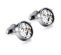 HONEY BEAR Watch Cufflinks Movement Steampunk for Men Wedding Business