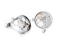 HONEY BEAR Watch Cufflinks Movement Steampunk for Men Wedding Business