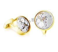 HONEY BEAR Watch Cufflinks Movement Steampunk for Men Wedding Business