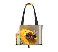 Honey bee and flower print Puppy Carrier Walking Dog Bags Pets Dogs Carrier Bags for small Dogs and Cat and Rabbit