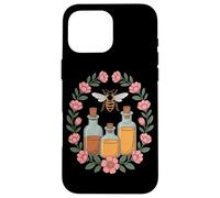 Honey Bee Apothecary Floral Wreath Cottagecore Case for iPhone 16 Pro Max