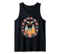 Honey Bee Apothecary Floral Wreath Cottagecore Tank Top
