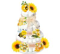 Honey Bee Baby Shower Nappy Cake Decorating Kit Party Supplies Gender Reveal Decorations Baby Shower Cake Topper Sweet As Can Bee Party