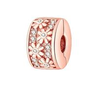 Honey Bee Cat Sister Mother Daughter Love Heart Dog sunflower Friend Flower Charm Bead Pendant 925 Sterling Silver Compatible With Pandora Charm Moments Bracelet (Clover Clasp Rose)