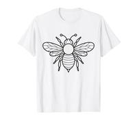 Honey bee Coloring and Paint it Yourself Value Graphic T-Shirt, Men, White, L